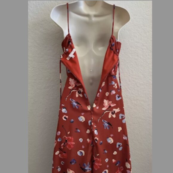 Anthropologie Hutch Fit & Flare Brown Floral Sleeveless Midi Dress Women Size  0 - Picture 4 of 4
